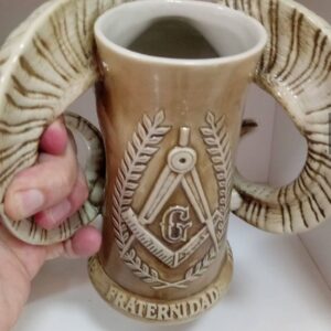 BUY 1994 MASONIC GOAT STEIN MUG LIMITED EDITION RIO NEGRINHO MASONS OF BRAZIL