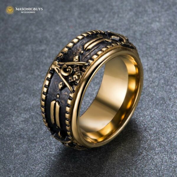 10mm Stainless Steel Retro Spinner for Men - Image 2
