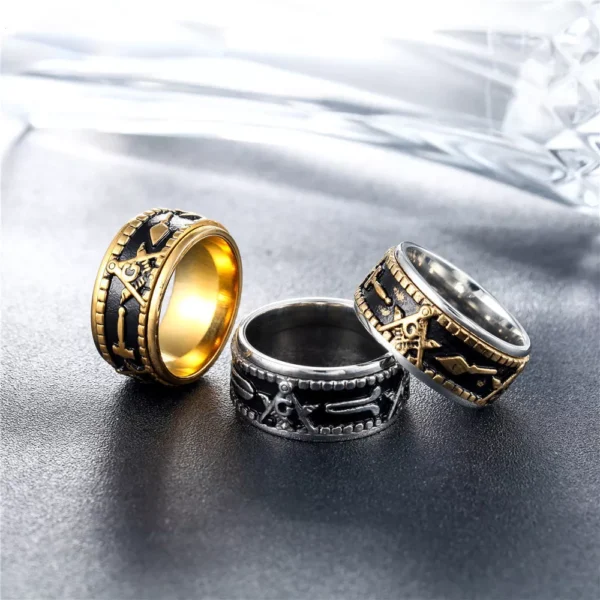 10mm Stainless Steel Retro Spinner for Men - Image 3