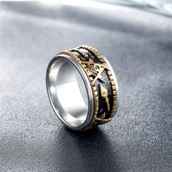 10mm Stainless Steel Retro Spinner for Men - Image 5